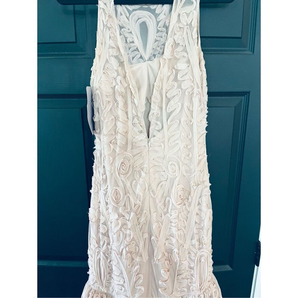 JS Collection Women's Embroidered Metallic Ribbon Gown - Picture 7 of 8